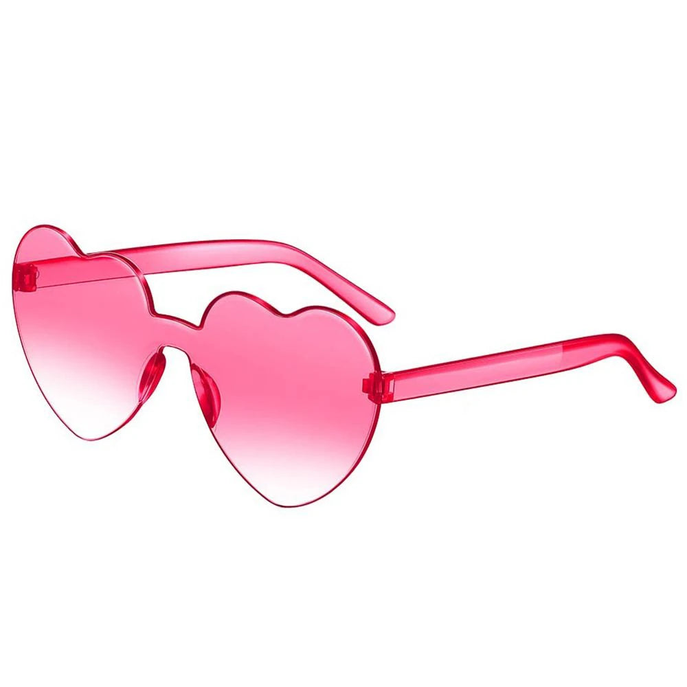Rimless Y2K Sunglasses Women Men Punk Goggle Trendy Shield Sun Glasses UV400 3D Five Star Rhinestones Eyewear 2024