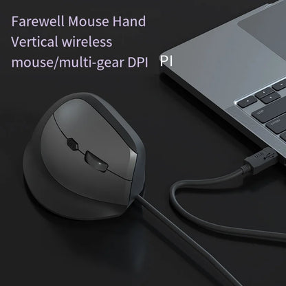 Wired Right Hand Vertical RGB Mouse Ergonomic Gaming Mouse 1600DPI USB Optical Wrist Healthy Mouse for PC Computer