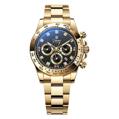 2026 NEW Automatic Mechanical Watch Man Silver Business Casual 3ATM Waterproof Multi-functional Men's Watches