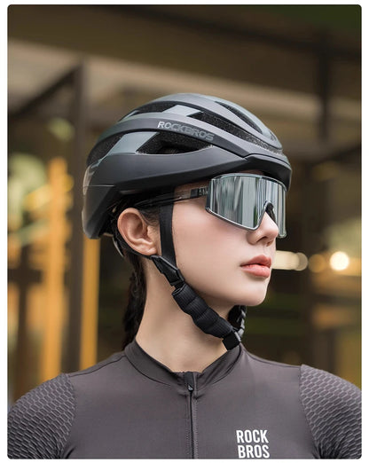 ROCKBROS Cycling Glasses Polarized Photochromic Anti-Fog Sunglasess Windproof Goggles Sport MTB Road Bike Shades