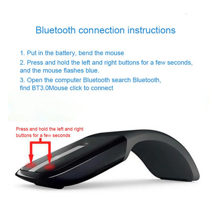 Bluetooth Wireless Arc Touch Mouse For Microsoft PC Laptop 1200DPI Optical Folding Mouse Slim Notebook Gaming Computer Mice