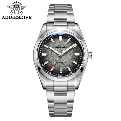 ADDIESDIVE Luxury Men's Automatic Watch BGW9 Super Luminous Bubble Mirror Glass 100m Waterproof Analog Men Steel Watches AD2531