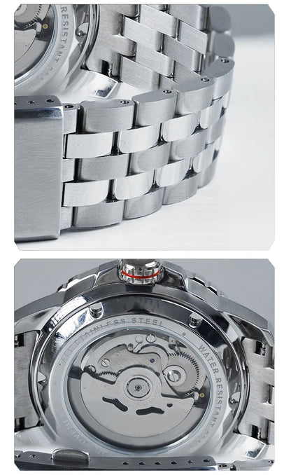 Zegarek WM – automatyczny zegarek mechaniczny NH35 z powłoką antyrefleksyjną, wodoodporny do 200, z szafirowym szkłem – Welly Merck Watch WM206