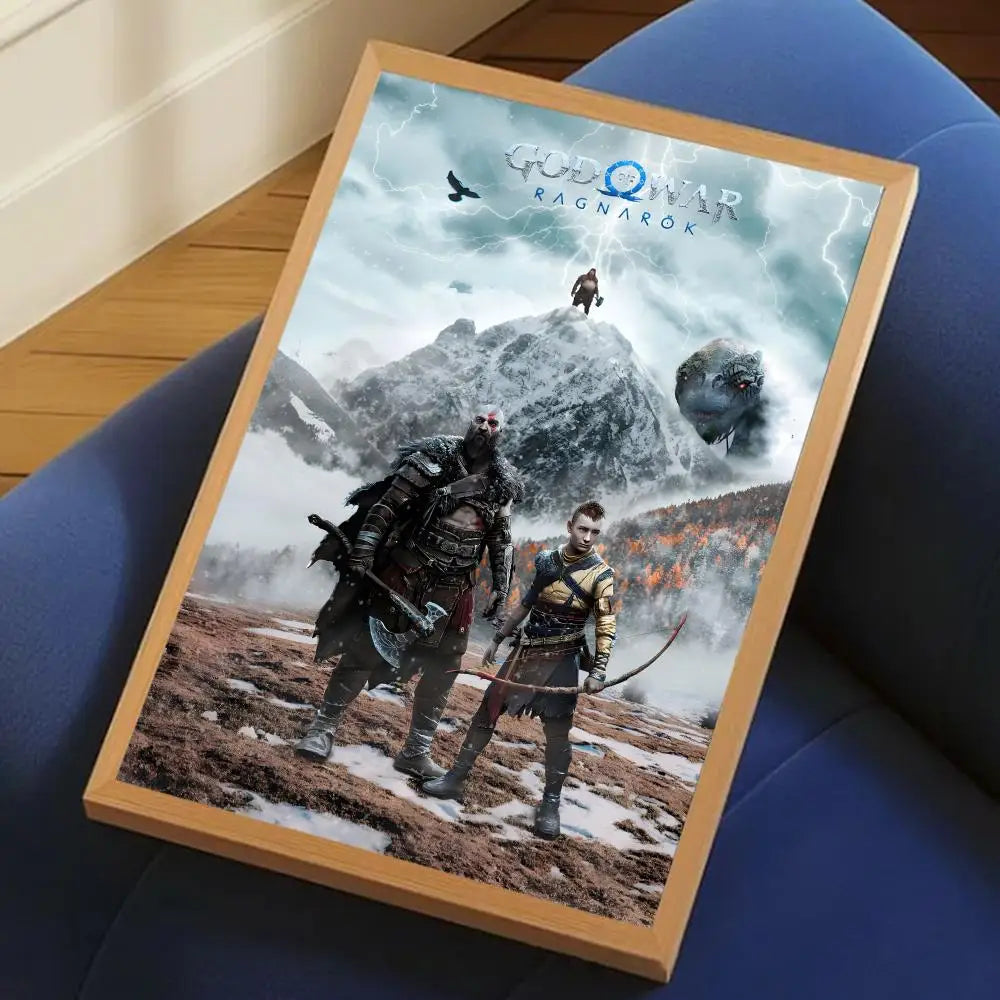 Game G-God of War Painting Calligraphy Canvas Poster Crease-Free Waterproof & Durable Wall Decor for All Spaces
