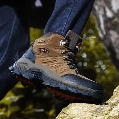 ΠΑΠΟΥΤΣΙΑ PLUS SIZE Unisex High-Top Adventure Sneakers Ανθεκτικά με καλή πρόσφυση, αντιολισθητικά, με κορδόνια, άνετα, ιδανικά για πεζοπορία στην ύπαιθρο, ανδρικά υποδήματα