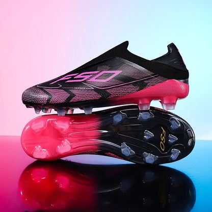 Nouvelles chaussures de football pour hommes, crampons de haute qualité, bottes de football pour terrain en herbe, idéales pour les matchs en extérieur, baskets légères mi-hautes, très vendues, antidérapantes, pour l'e