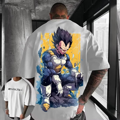 Dragon Ball Ny sommer-retro T-shirt i høj kvalitet af bomuld med Beast Gohan-tegneserieprint, oversized, unisex, børn
