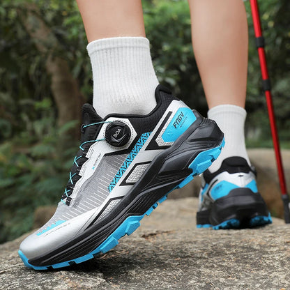 Men's Stylish Outdoor Hiking Shoes Hard-wearing Trekking Sneakers with Plush Warm Lining for Winter Male Footwear