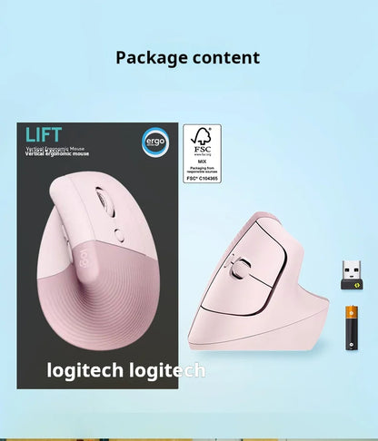 Logitech Lift Ergonomic Bluetooth Wireless Vertical Mouse Small Business Office Mouse Switch Between 3 Devices in Seconds