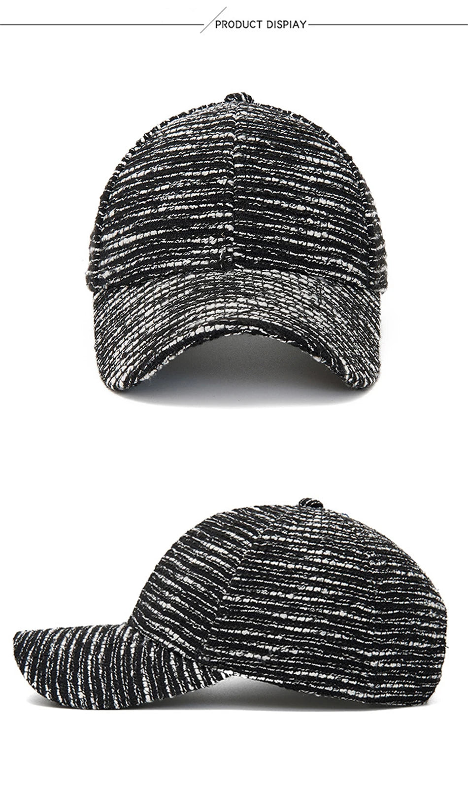 FS Fashion Black White Striped Baseball Cap For Men Casual Korean Street Women Hat Summer Streetwear Trucker Hats Gorra Hombre