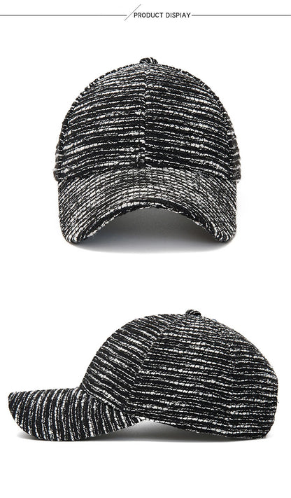 FS Fashion Black White Striped Baseball Cap For Men Casual Korean Street Women Hat Summer Streetwear Trucker Hats Gorra Hombre