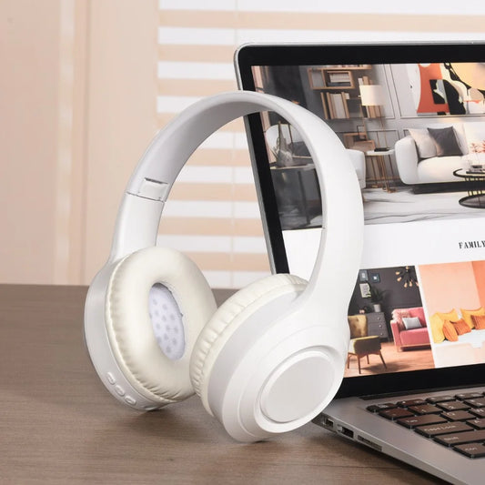 Casque Bluetooth sans fil supra-auriculaire, autonomie longue durée, design pliable pour un rangement facile, faible latence pour le jeu