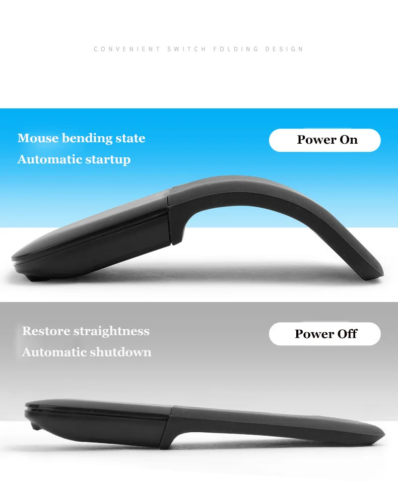 Bluetooth Arc Touch Mouse For Microsoft Surface Wireless Ergonomic Mouse Computer 3D Silent Laser Mice For Laptop PC Windows