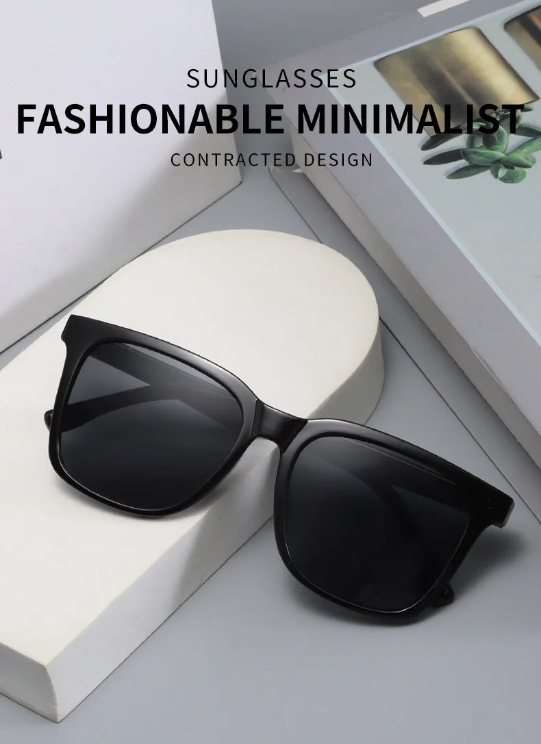 Korean Style Sunglasses Men Women Outdoor Square Sunglasses Driving Mercury Sunscreen Glasses Lens UV400