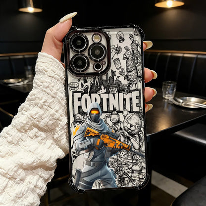 Beliebte FortniteS-Gaming-Handyhülle mit Beschichtung für Samsung S26 S25 S24 S23 S22 S21 S20 FE Note20 Edge Plus Ultra 4G 5G, stoßfest