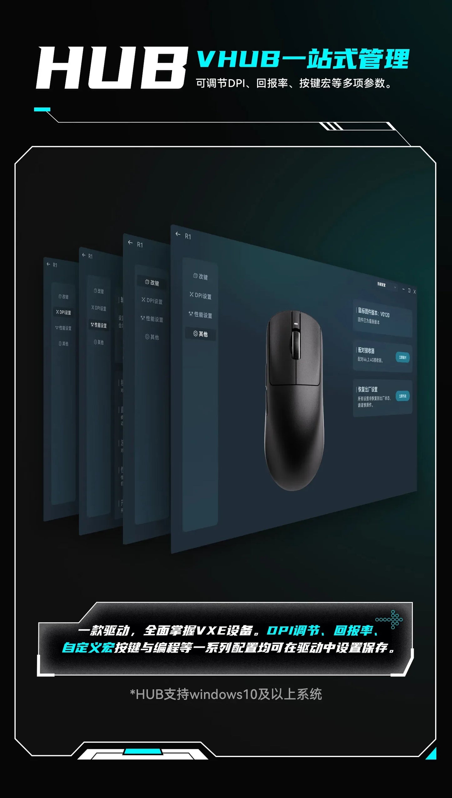 VXE Dragonfly R1 Pro Max Wireless Mouse R1 SE Lightweight PAW3395 Nordic52840 4KHz Smart Speed X FPS Office Gaming Mice Gift