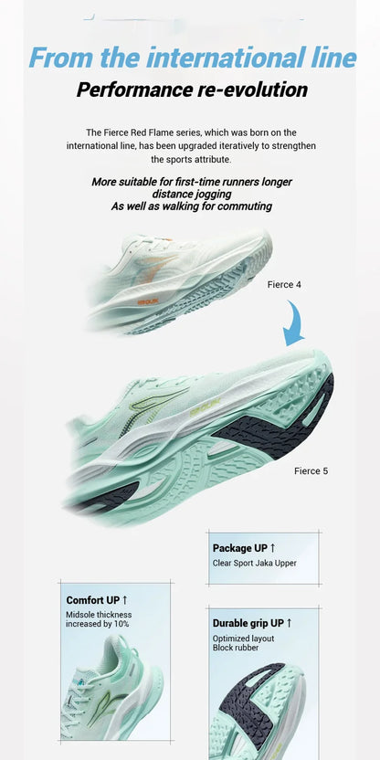 361 Degrees Fierce 5 Men Running Shoe New Breathable Shock-absorber Comfortable Non-slip Wear-resistant Male Sneaker 672522218
