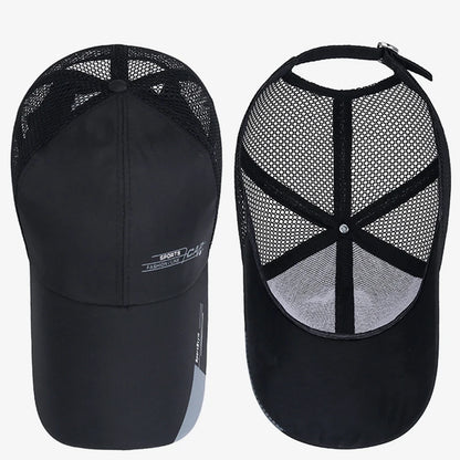 New Mesh Baseball Caps High Ponytail Snapback Cap Hollow Back UV Protection Sun Hat Casual Messy Hair Bun Ponytail Baseball Caps
