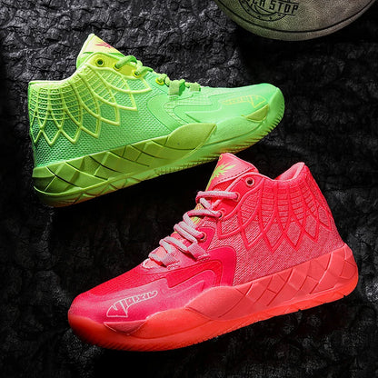The youth actual combat basketball shoe movement outdoor comfortable cushioning wear-resisting fashion breathable high quality