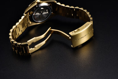 PAGANI DESIGN Luxe herenhorloge met saffierglas, lichtgevende wijzers, roestvrij staal, week- en datumweergave, mechanisch, waterdicht, ST16 herenhorloge