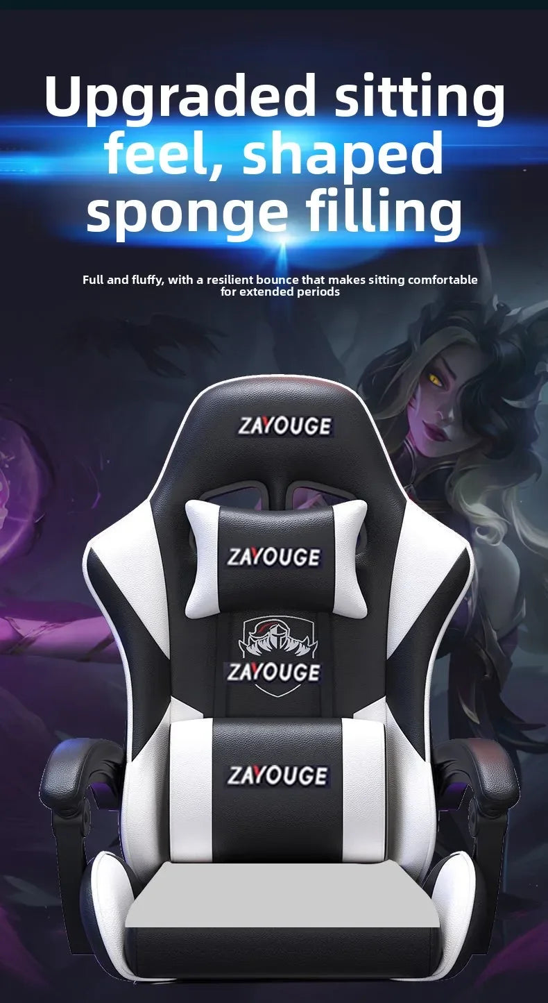 Ergonomic Gaming Chair for Home Office Long Hours Streamers Adjustable Reclining Lightweight Durability