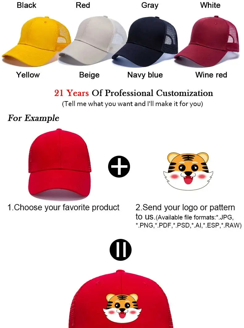 Cappellini da baseball all'ingrosso da uomo, cappellini casual, cappelli in mesh da donna, cappelli unisex con logo personalizzato, cappelli ricamati