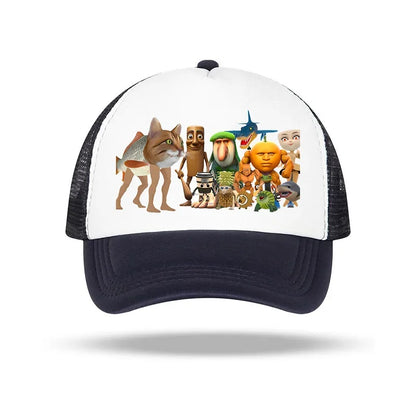 Italian Brainrot Kids Baseball Cap Boy Casual Hat Children Sports Sun Hats Tung Sahur Tralalers Shark Adjustable Bonnet Men Gift