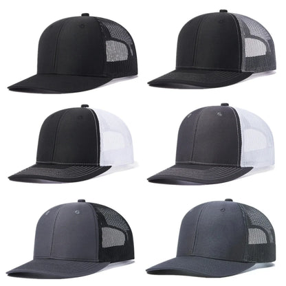 Hot Sale Unisex Cap Slight Curved Brim Style Trucker Hat  Men & Women Casual Outdoor Breathable Summer Cap