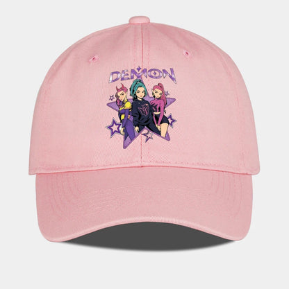 Demon Girl Group Cartoon Print Baseball Cap Men Women Y2K Streetwear  Adjustable Dad Hat Sun Hat