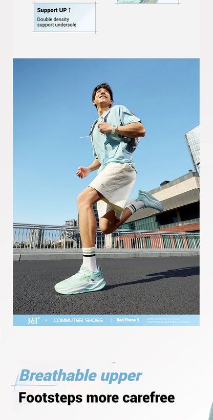 361 Degrees Fierce 5 Men Running Shoe New Breathable Shock-absorber Comfortable Non-slip Wear-resistant Male Sneaker 672522218