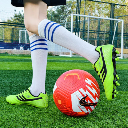 Classics Long/Short Spikes Boy Girl Soccer Shoes Small Size 31-44 Low Cut Outdoor Anti Slip Grass Pro Training Football Sneakers