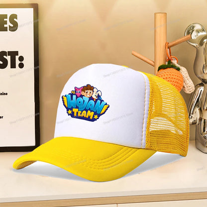 Wojan Teams Mesh Baseball Cap Cute Cartoon Summer Outdoor Sports Sun Hat Fashion Parent-child Activity Breathable Sunbonnet Gift