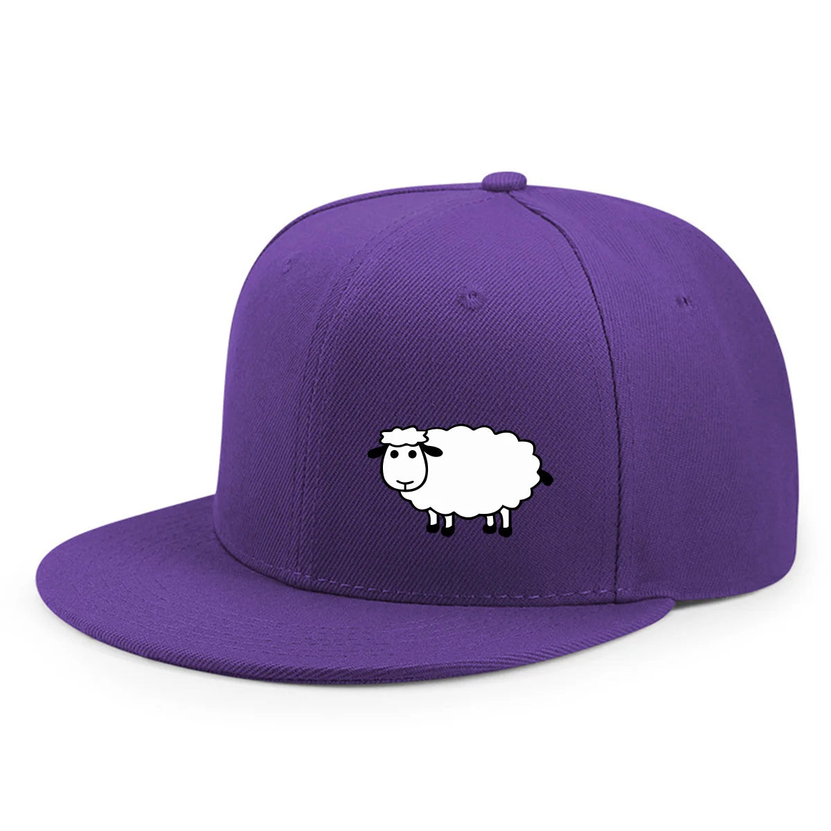 Unisex Adjustable Baseball Cap - Street Style Flat Brimmed Sheep Pattern Hat Casual Versatile And Personalized Hat