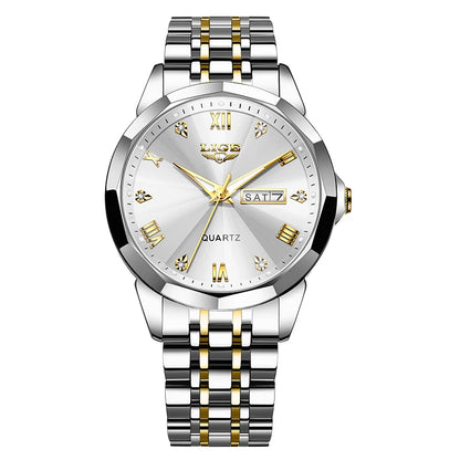 LIGE women’s quartz wristwatch – Elegant and luxurious, displaying the date and day of the week – A simple, water-resistant watch, ideal as a gift for women