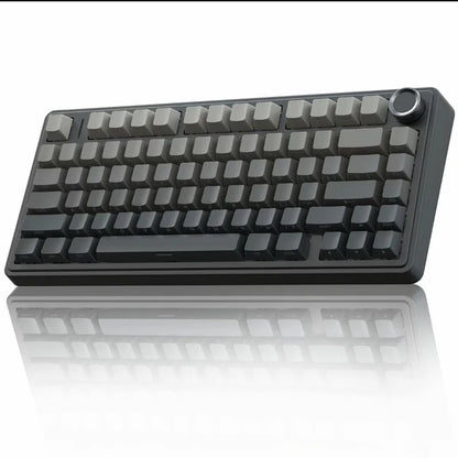 AULA F75 Gaming Mechanical Keyboard RGB 75% Layout Side-engraving Customized Gasket Mounted 80 key PBT Keycaps Wireless keyboard