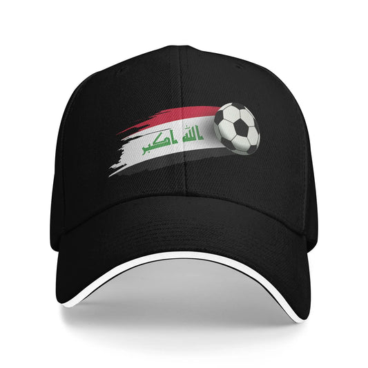 Men's Women's Iraq Flag Iraqi Soccer Outdoor Hat  Sun Baseball Caps Casual Baseball Cap Sports Hats