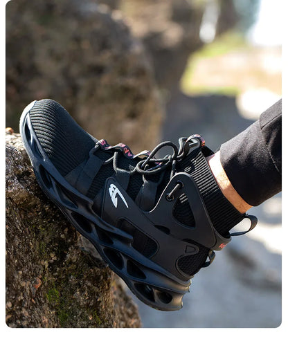 Chaussures de sécurité à boucle indécontractée pour hommes, bottes de travail pour hommes, chaussures Parker en acier, baskets de travail anti-crevaison, chaussures de travail pour adultes, 2026