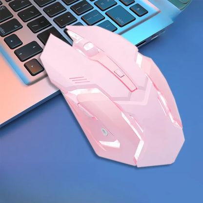 Gaming Mouse Rechargeable 2.4G Wireless Bluetooth Mouse Mute Ergonomic Mouse for Computer Laptop LED Backlit Mice