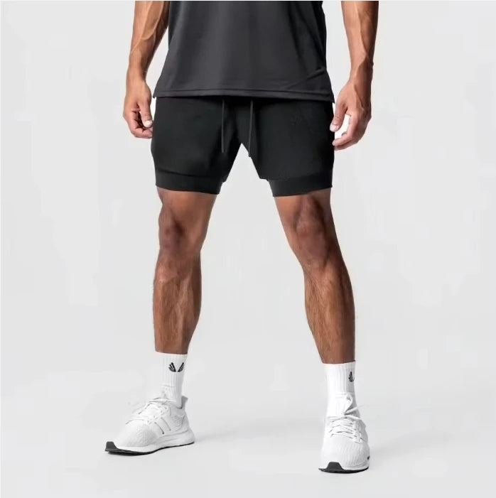 Dragon Ball Anime Goku Peripheral Printed Double-layered Shorts 2025 Summer American Sporty Men's Loose and Breathable Pants