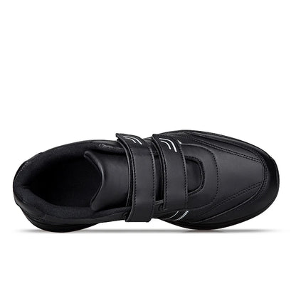 Baskets en cuir à crochet et boucle réglables pour hommes chaussures de sport décontractées baskets blanches Masculino Zapatillas Deportivas Tenis