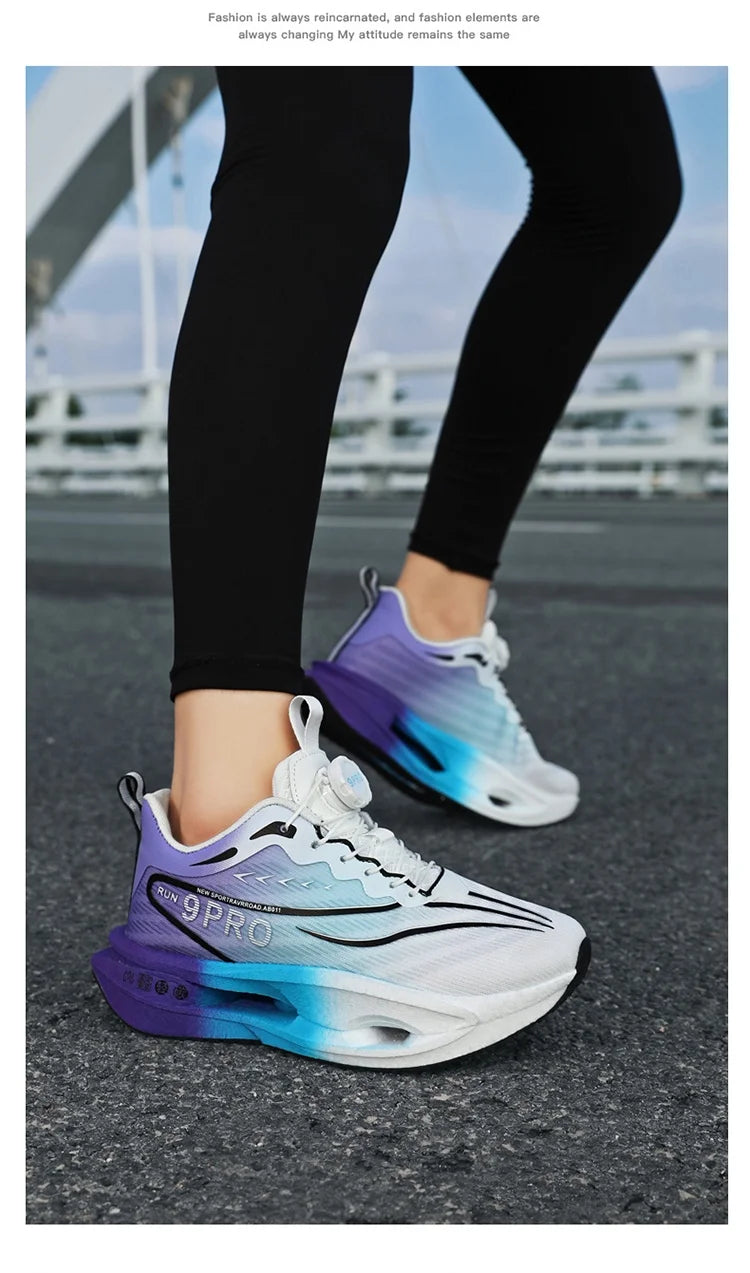 New Men's and Women's Running Shoes Breathable Racing Sports Shoes Carbon Cushion Lightweight Men's Jogging Training Shoes