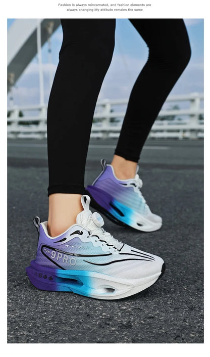 New Men's and Women's Running Shoes Breathable Racing Sports Shoes Carbon Cushion Lightweight Men's Jogging Training Shoes