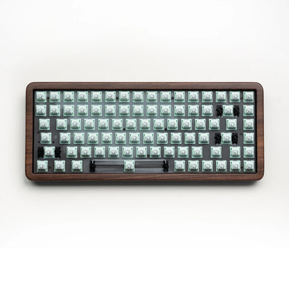 Womier WD75 QMK/VIA Gaming-Tastatur aus Holz, 8000mAh, kabellose mechanische Custom-RGB-Tastatur mit Tri-Mode und Hot-Swap-Funktion
