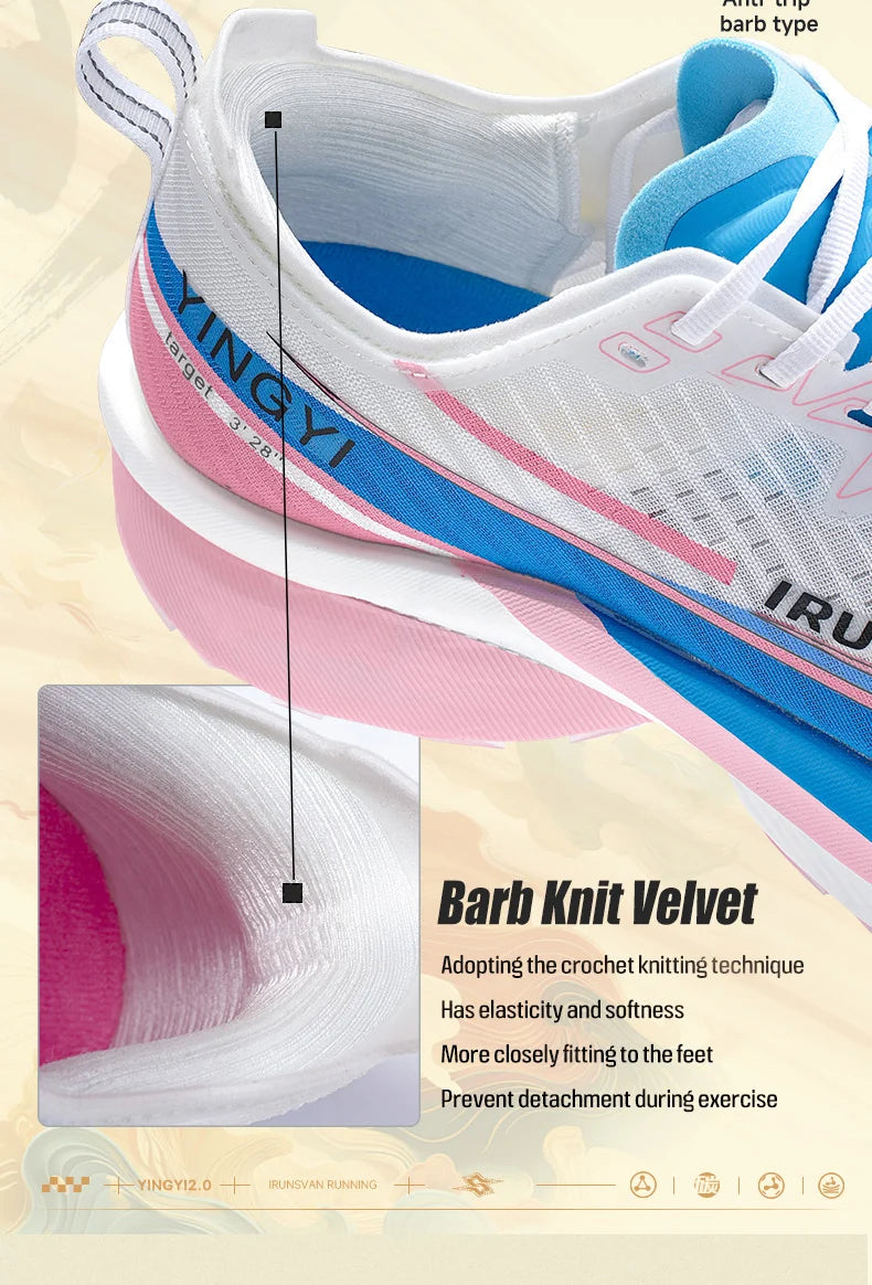 IRUNSVAN Men's Full-Palm Carbon Plate Marathon Road Running Shoes With Quick Rebound And Full Of Power Zapatillsa de deporte
