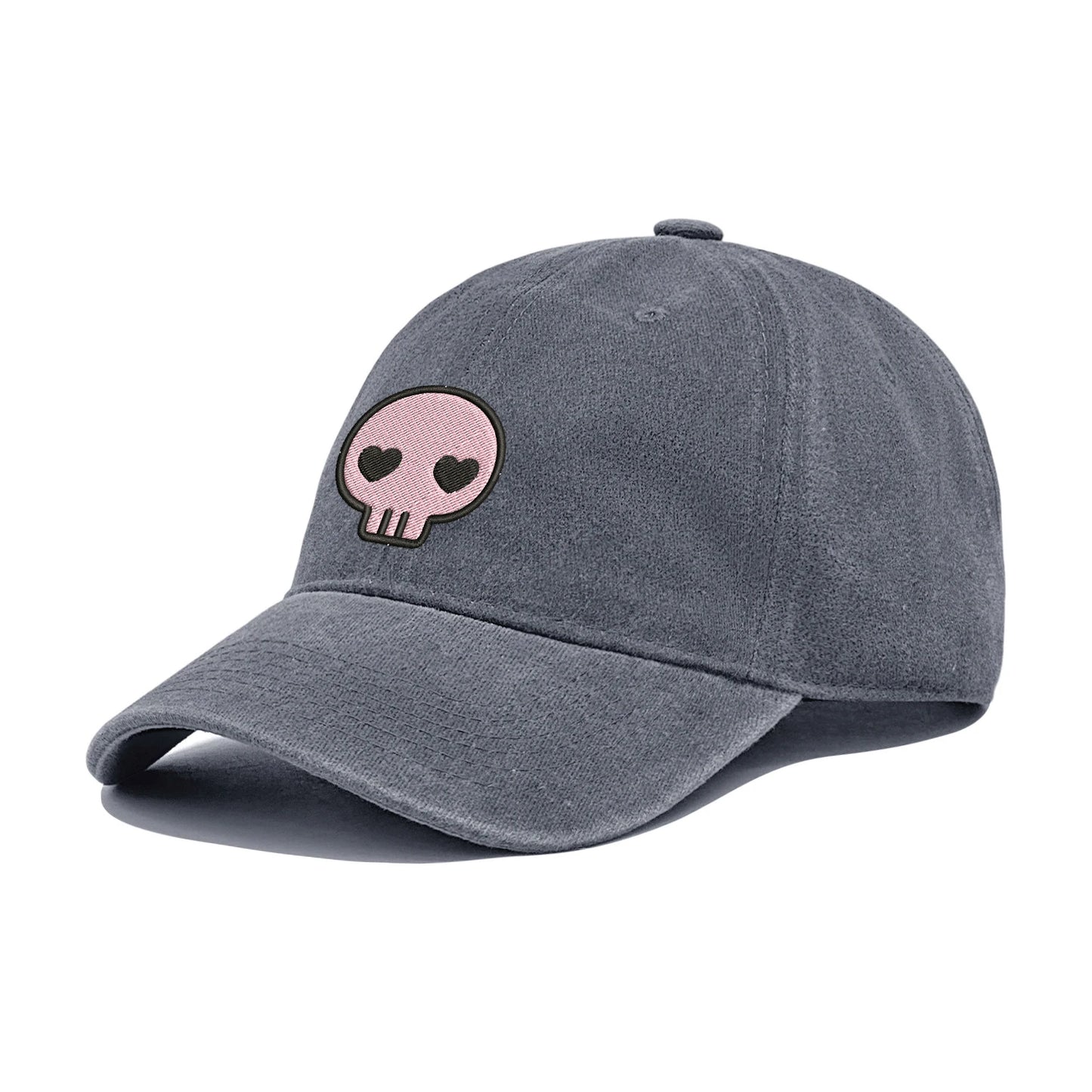 Retro Washed Distressed Baseball Cap Skull Embroidered Dad Hat Men Women Casual Adjustable Outdoor Sun Hat 260617