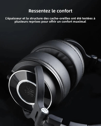 OneOdio Monitor 60 Wired HiFi Headphones Professional Studio DJ Headphones with 50mm Driver, Stereo Over Ear Headset, Detachable Cable & Microphone