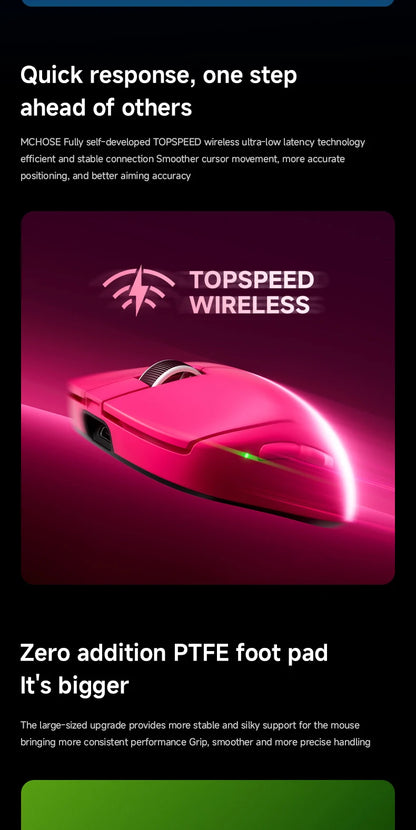 MCHOSE A7 V2 Ultra Pro Wireless Gaming Mouse 42000DPI PAW3950 8K