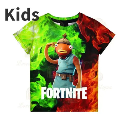 Czerwony Jade Fortnite Anime Battle Royale 3D T-shirt dla mężczyzn, kobiet i dzieci – T-shirt Pelly, prezent urodzinowy dla dziewczynek i chłopców