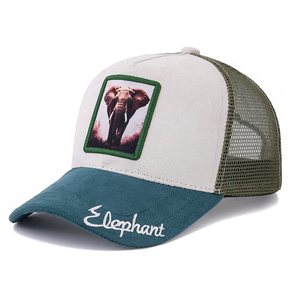 Czapka typu trucker unisex z naszywką w wzór Grizzlies, zamszowa czapka przeciwsłoneczna, letnia czapka baseballowa z motywem zwierzęcym dla mężczyzn i kobiet