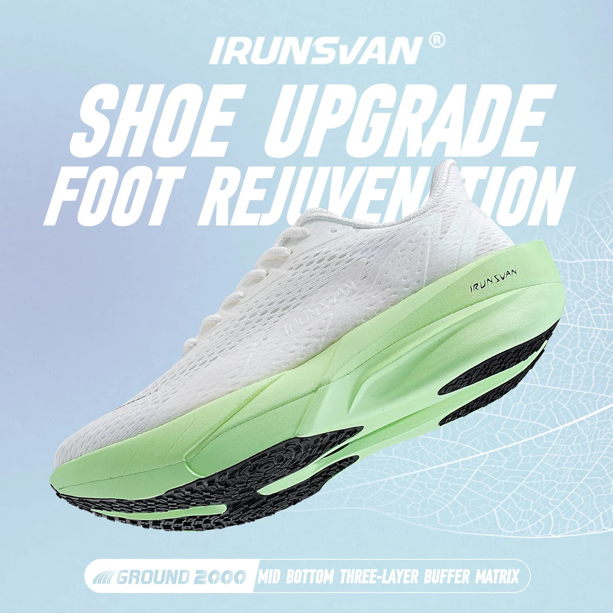 IRUNSVAN Carbonfaser-Sneaker – Laufschuhe für Anfänger und Fortgeschrittene – atmungsaktiv und bequem – Trainingsschuhe mit dicker Sohle – Unisex 130
